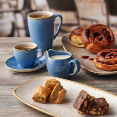 Churchill Stonecast Cornflower Blue Espresso Coffee Cup 100ml/3.5oz (Pack of 12)