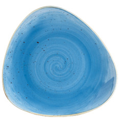 SCFSTR71 Stonecast Cornflower Blue Triangle Plate 19.2cm