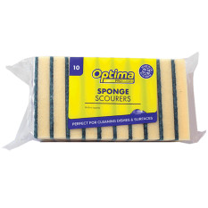 Large Sponge Scourers Yellow (Pack of 10)