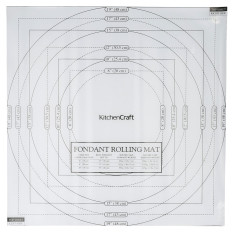 KitchenCraft Measure & Roll Icing Mat 50 x 50cm/19.6" x 19.6"