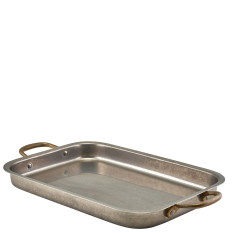 GenWare Vintage Steel Deep Tray 33 x 23.5cm (Pack of 3)