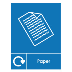 Paper Recycling Label Vinyl 150 x 200mm