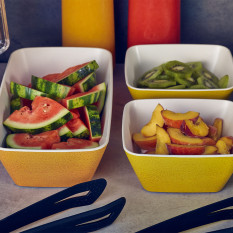 Seville Melamine Yellow GN1/4 Dish 26.5cm/10.4" 2.8L/98.5oz