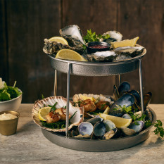 GenWare Two Tier Vintage Steel Seafood Stand