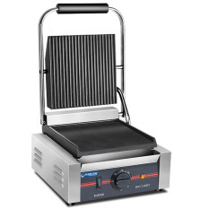 Hurricane Single Ribbed/Flat Contact Grill 13amp