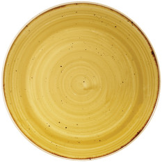 Churchill Stonecast Mustard Yellow Coupe Plate 21.7cm/8.5" (Pack of 12)