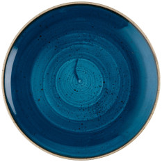 Churchill Stonecast Java Blue Evolve Coupe Plate 26cm/10.1875" (Pack of 12)