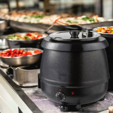 Hurricane Commercial Soup Kettle Black 10 Litre