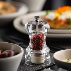 Clear Acrylic Salt/Pepper Grinder 10cm/4" (Pack of 6)