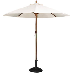 Bolero Round Pulley Parasol Cream 2.5m
