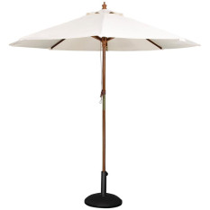 Bolero Round Pulley Parasol Cream 3m