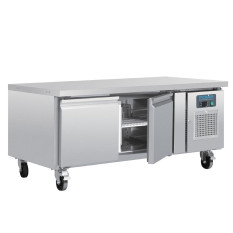 Polar U-Series Low Height Chef Base Fridge Double Door 127 Litre