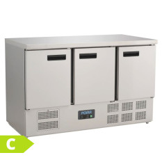Polar 3 Door Counter Fridge With Compressor 368 Litre