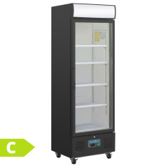 Polar G-Series Upright Display Fridge Black 368 Litre