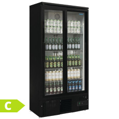 Polar G-Series Upright Back Bar Cooler with Sliding Doors 490Ltr