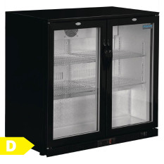 Polar Back Bar Bottle Cooler Double Door Hinged 208 Litre