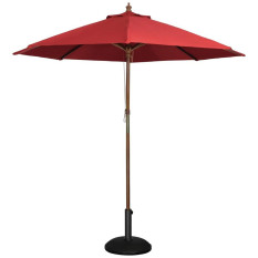 Bolero Round Pulley Parasol Red 2.5m