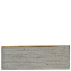Churchill Stonecast Peppercorn Grey Oblong Plate 24.7 x 8.8cm/9.6875 x 3.4375" (Pack of 6)