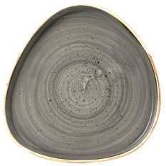 Churchill Stonecast Peppercorn Grey Triangle Walled Chefs Plate 20cm (Pack of 6)