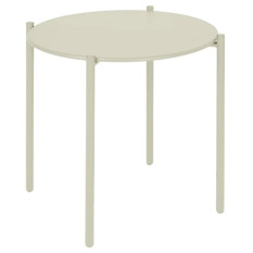 Bolero Perth Round Low Coffee Table Light Grey 450mm