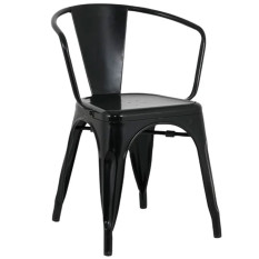 Bolero Bistro Curve Armchairs Black (Pack of 4)