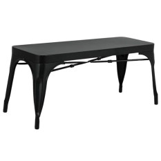 Bolero Bistro Metal Benches Black 1000mm (Pack of 2)