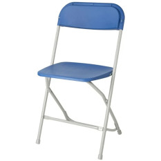 Bolero Folding Polypropylene Chairs Blue (Pack of 10)