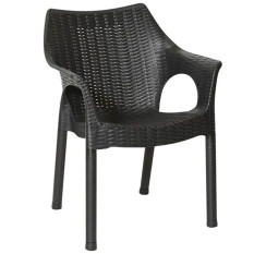 Bolero Elements Polypropylene Armchairs Black (Pack of 4)