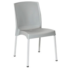 Bolero Elements Polypropylene Plain Side Chairs Grey (Pack of 4)