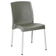 Bolero Elements Polypropylene Plain Side Chairs Olive Green (Pack of 4)