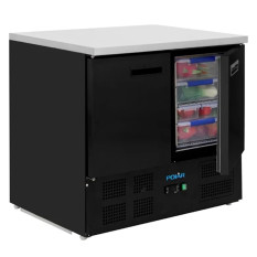 Polar G-Series Double Door Counter Fridge Black 240 Litre