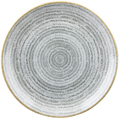 Churchill Studio Prints Homespun Stone Grey Coupe Plate 21.7cm/8.5" (Pack of 12)