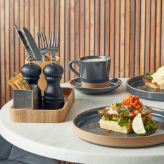 GenWare Black Deep Grain Salt/ Pepper Grinder 13cm (Pack of 6)