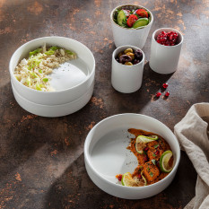 Steelite Taste White Pot Tilt 7.5 x 9cm/3 x 3.5" (Pack of 12)