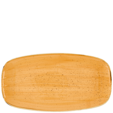 Churchill Stonecast Tangerine Chefs Oblong Plate 35.5 x 18.9cm (Pack of 6)
