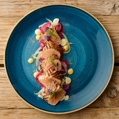 Churchill Stonecast Java Blue Evolve Coupe Plate 26cm/10.19" (Pack of 12)