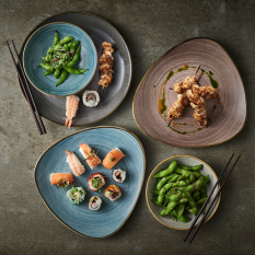 Churchill Stonecast Raw Blue Lotus Plate 22.9cm/9" (Pack of 12)