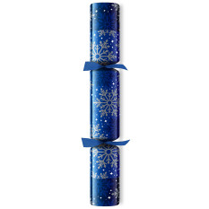 12" Snowflake Blue Christmas Cracker with Gift (Pack of 50)