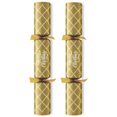 12" Gold Christmas Diamond Christmas Cracker With Gift (Pack of 50)