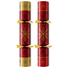 12" Rhombus Bordeaux/Gold Mixed Christmas Cracker with Tree Hanger (Pack of 50)