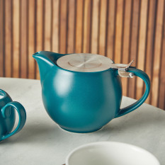 GenWare Porcelain Matt Teal Teapot with Infuser 500ml/17.6oz (Pack of 6)