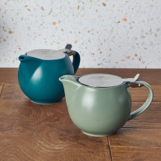 GenWare Porcelain Matt Sage Teapot with Infuser 500ml/17.6oz (Pack of 6)