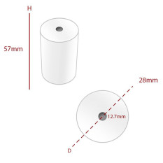 Thermal PDQ Card Machine Rolls 57x28mm (Pack of 20)