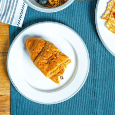 Enamel Side Plate White with Grey Rim 20cm/8" (Pack of 6)