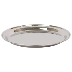 Stainless Steel Round Serving Tray 25.5cm