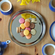 Stainless Steel Round Serving Tray 40.5cm
