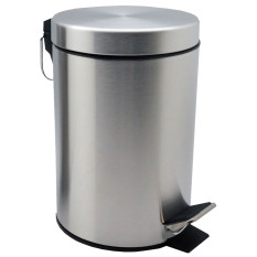 Bathroom Pedal Bin with Inner Bucket Brushed 3 Litre 