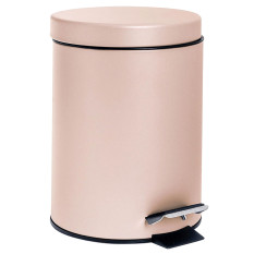 Bathroom Pedal Bin with Inner Bucket Matt Pink 3 Litre 