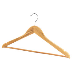 Wooden Coat Hanger Brown (Pack of 10)