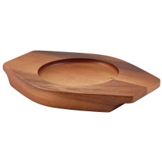 Genware Acacia Wood Trivet for C137 - Side